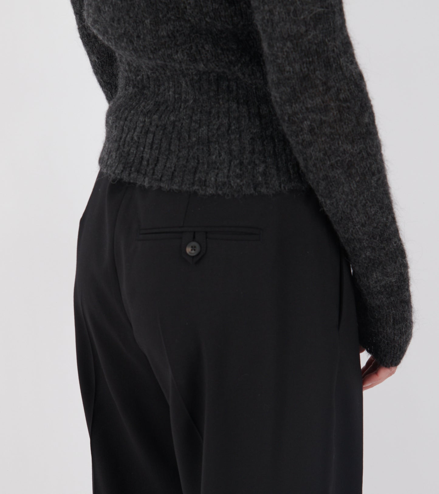Universe Trouser Black Worsted Wool
