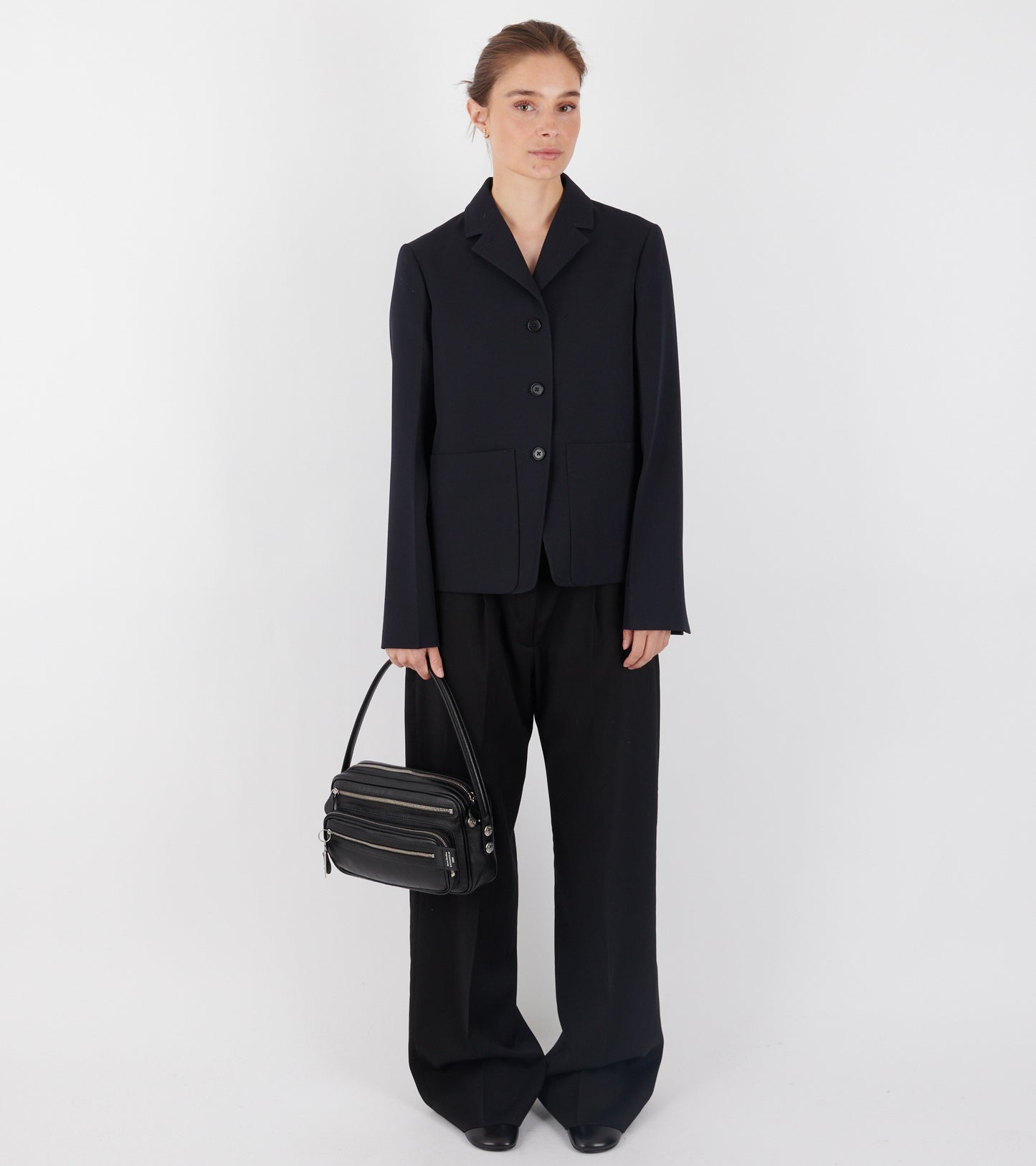 Wool Gabardine Jacket Midnight