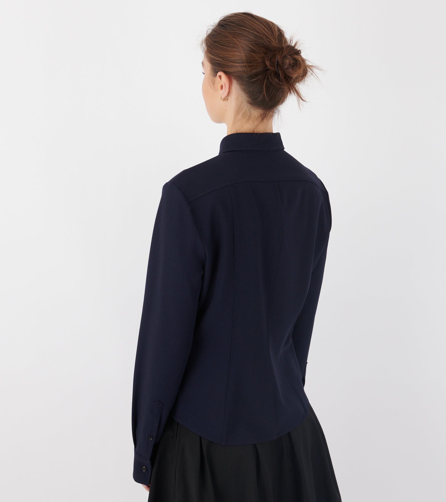 Fluid Wool Sable Shirt Ink