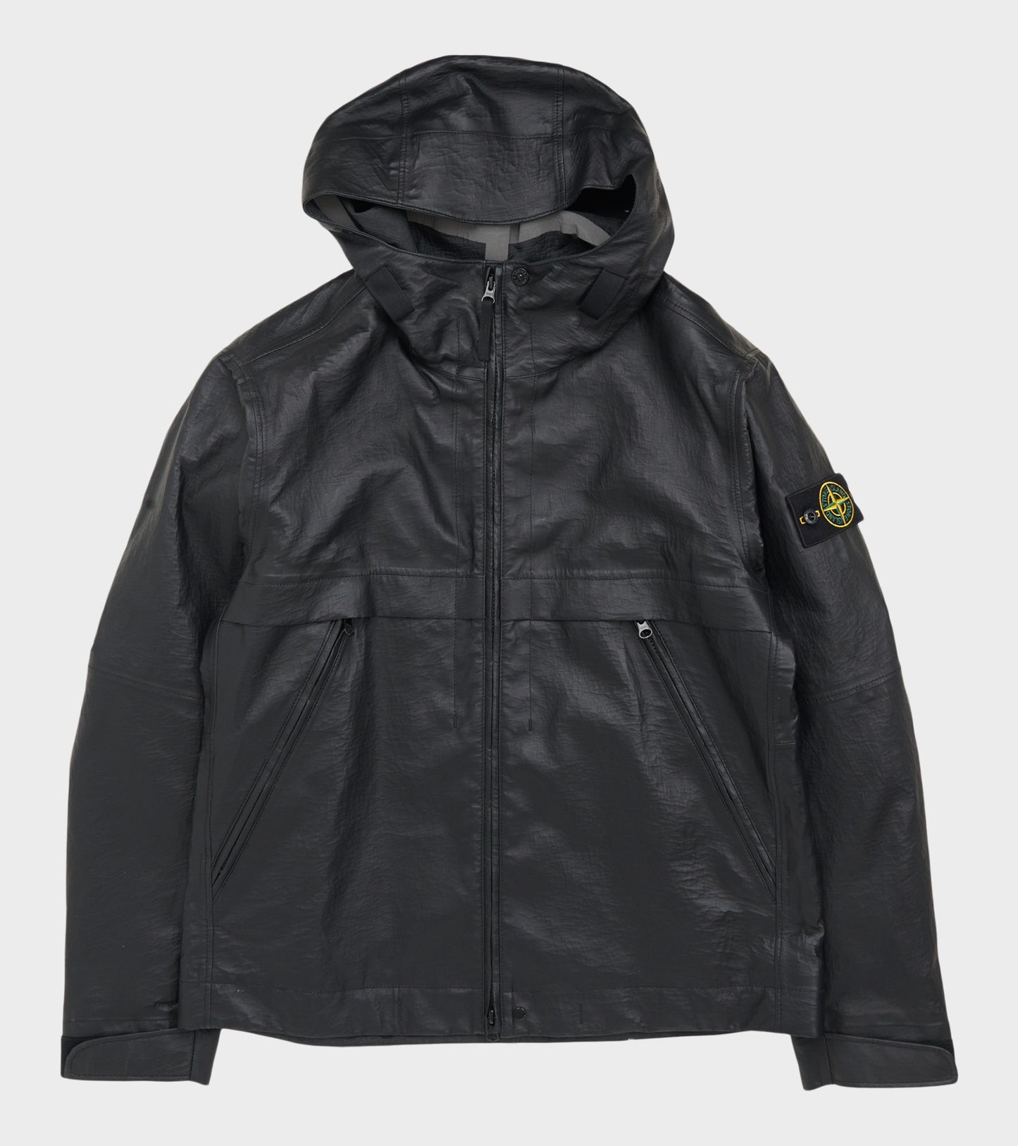 Leather Organza Jacket Black