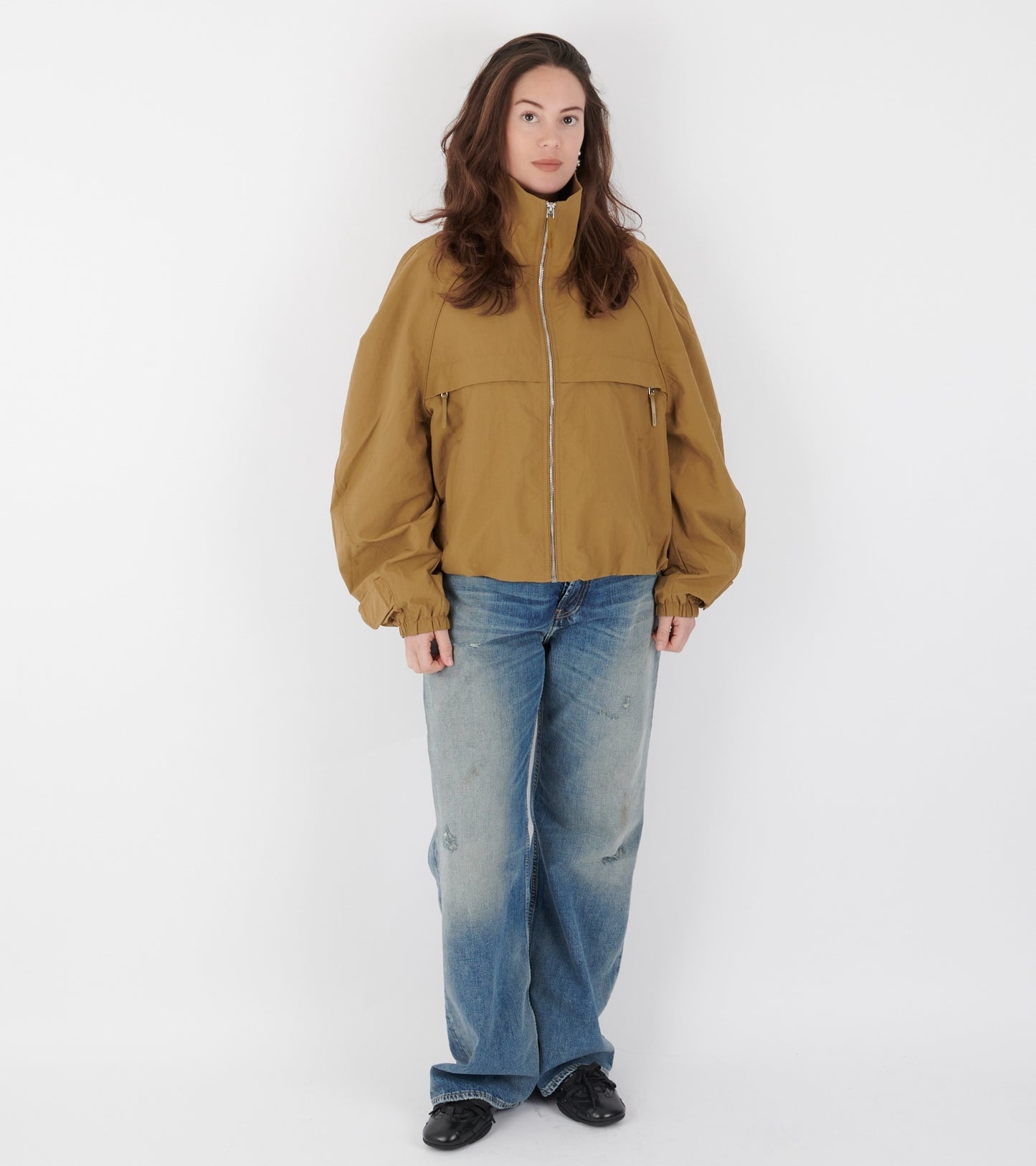 Nylon Logo Jacket Dark khaki