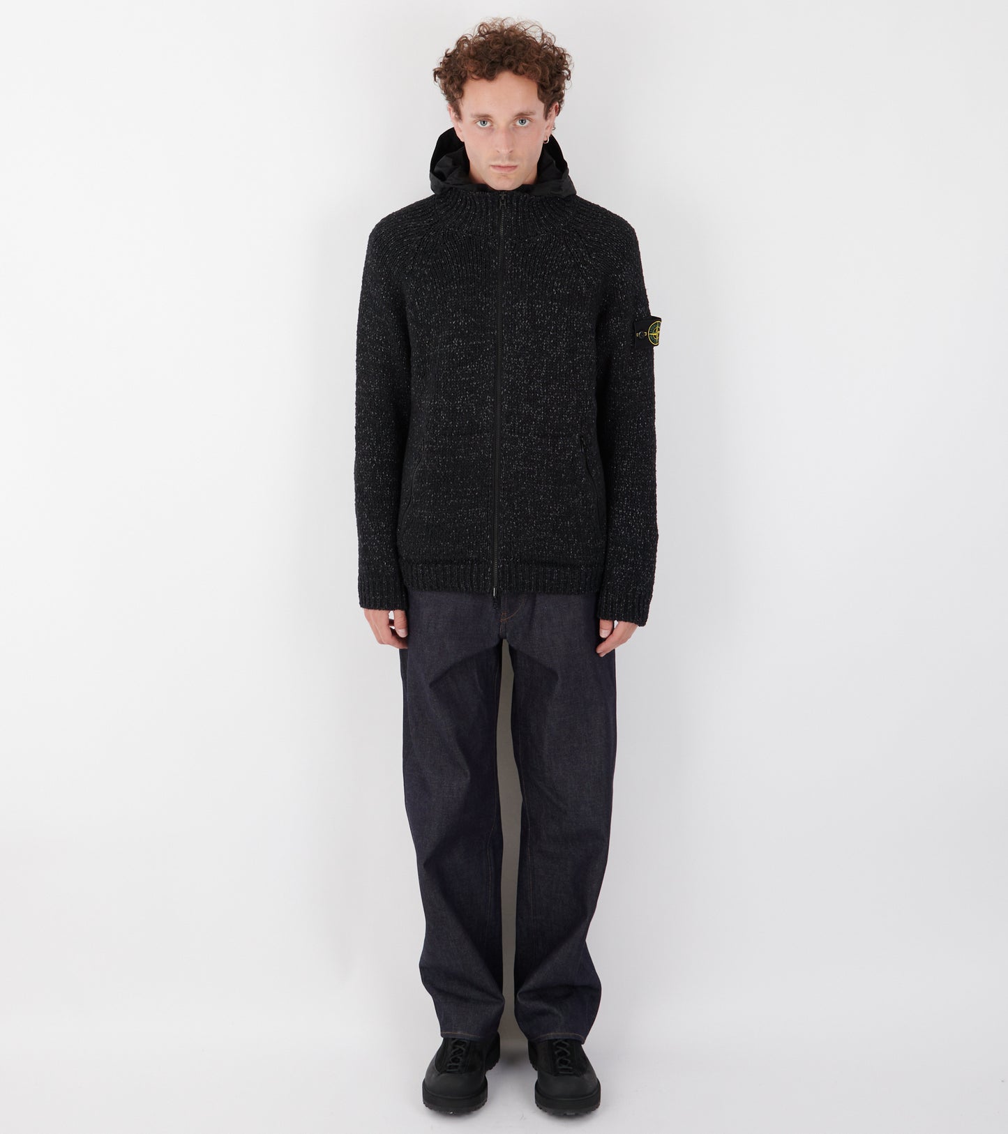 Con Interno Reversible Knit Jacket Black