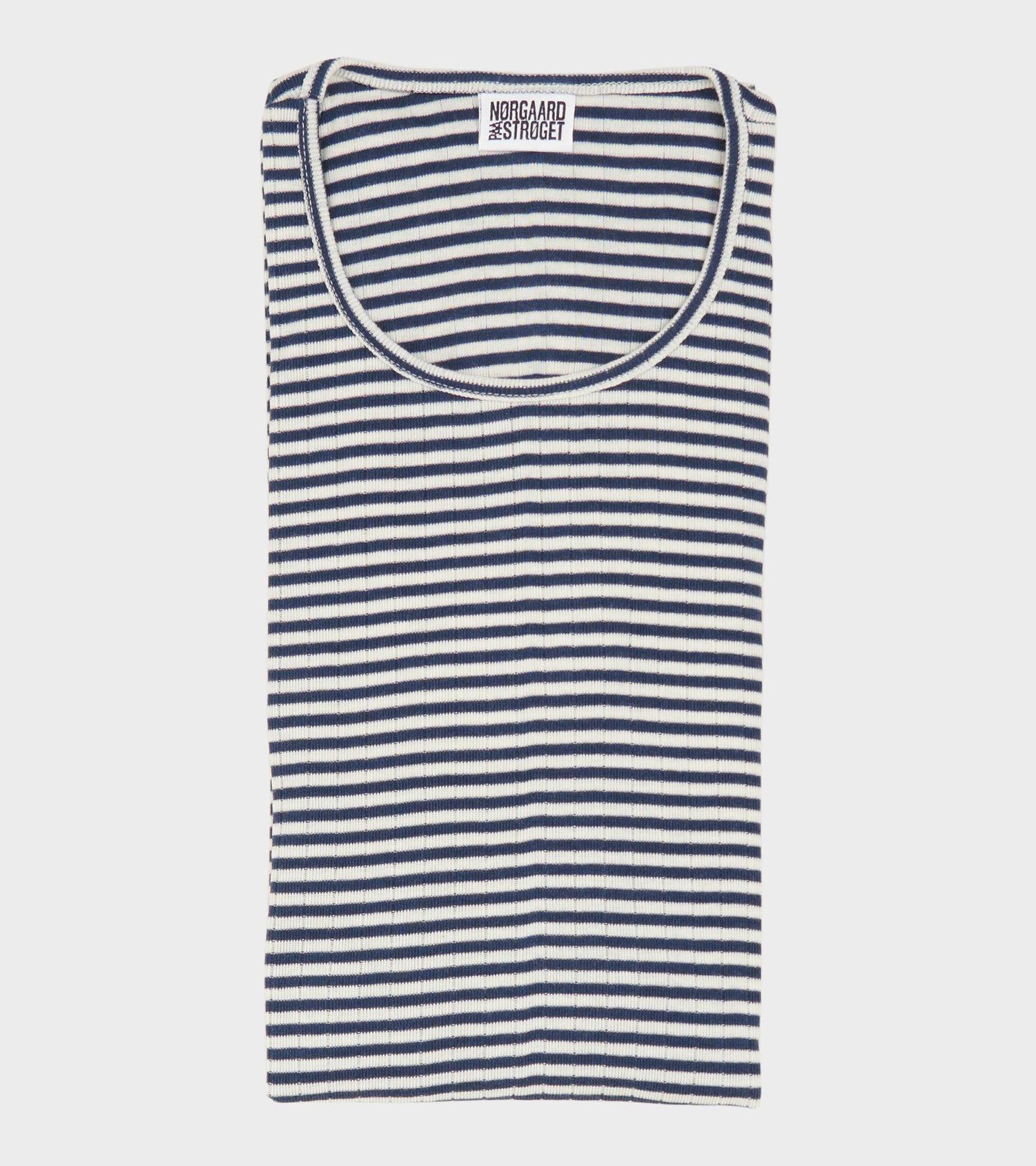 101 Rib Fine Stripe Marine/Ecru