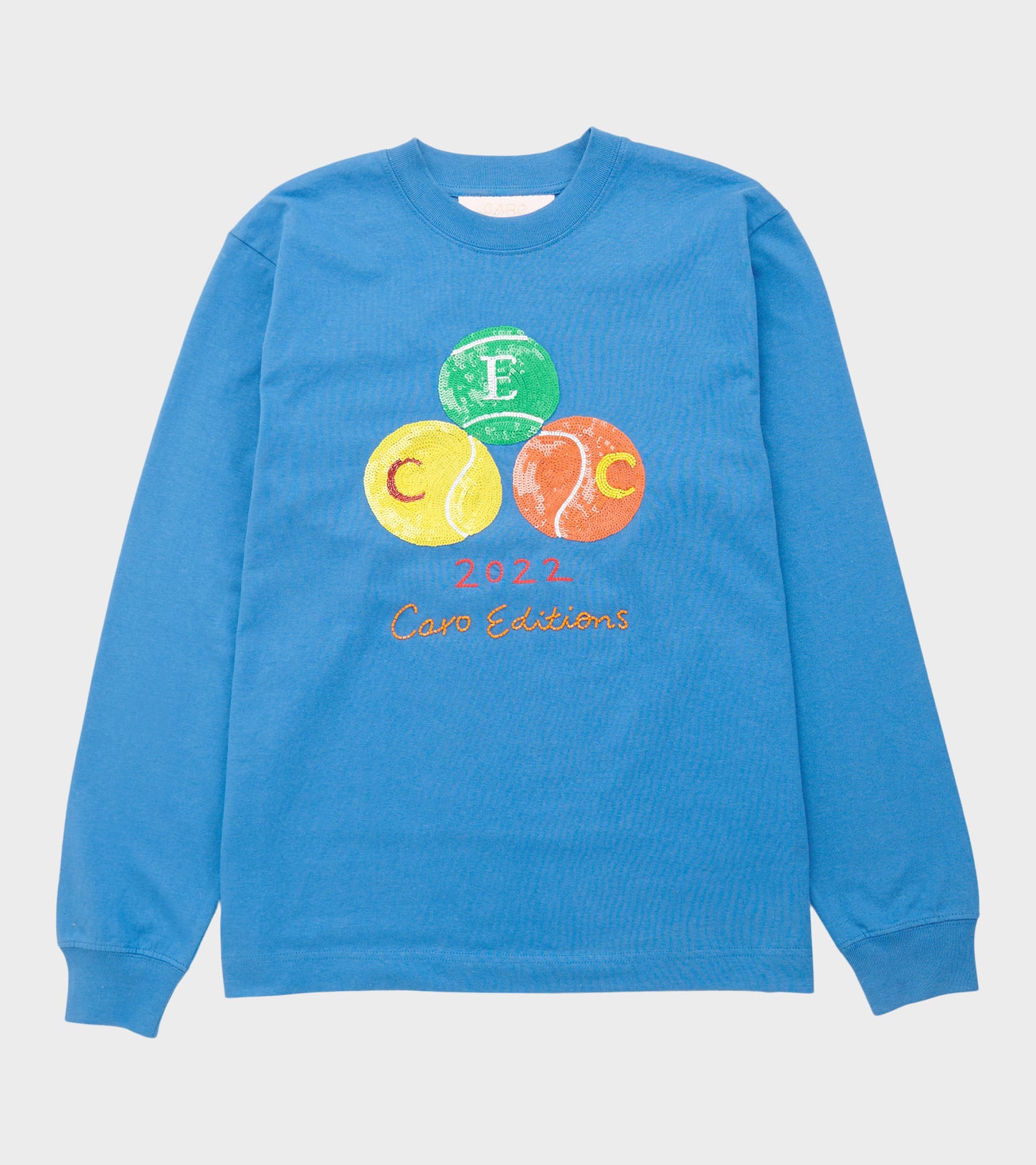 Long Sleeve Tee Blue Tennis Balls
