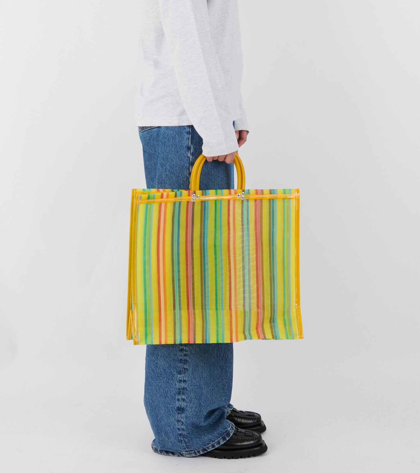 Market Tote Yellow/Multi Stripe