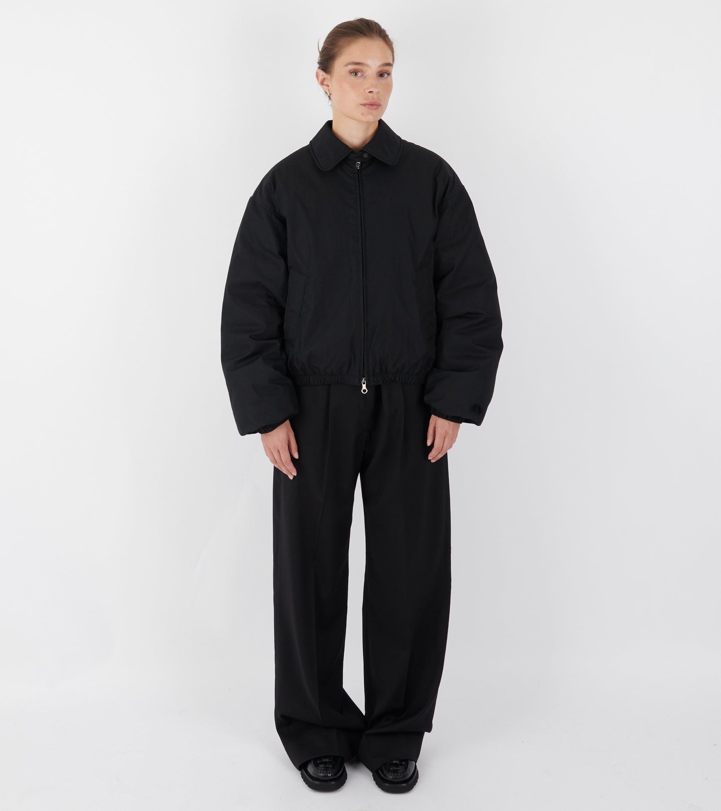 Cropped Avenue Puffa Black Tide Cotton Nylon