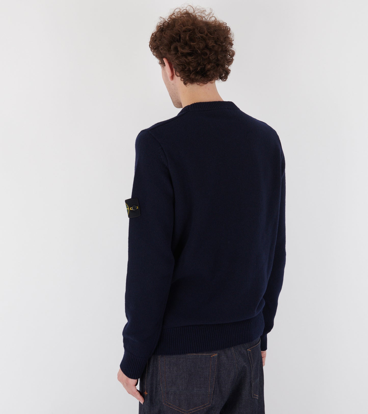 Virgin Wool Mix Knit Navy