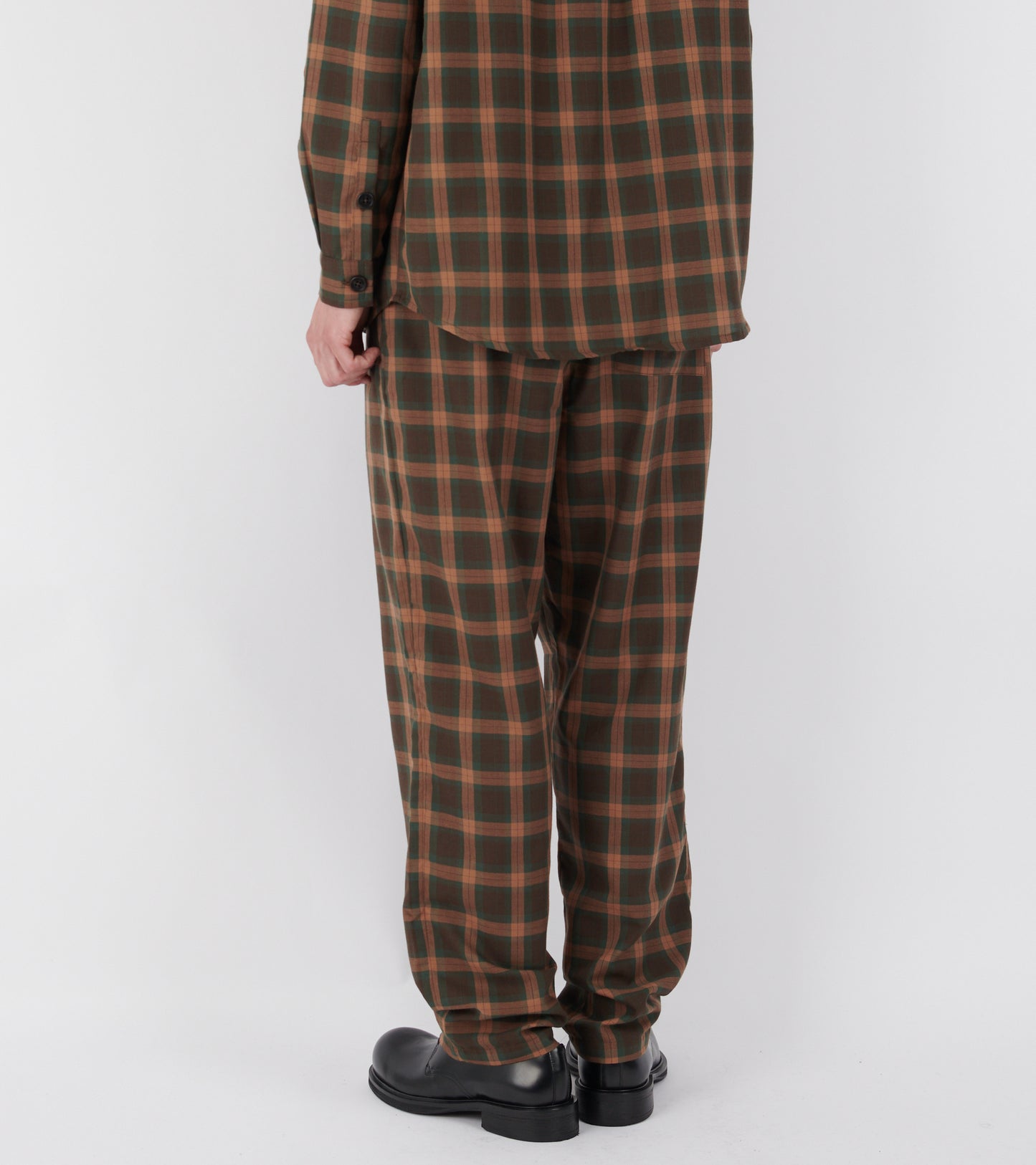 Razor Pants Brown Cotton Checks