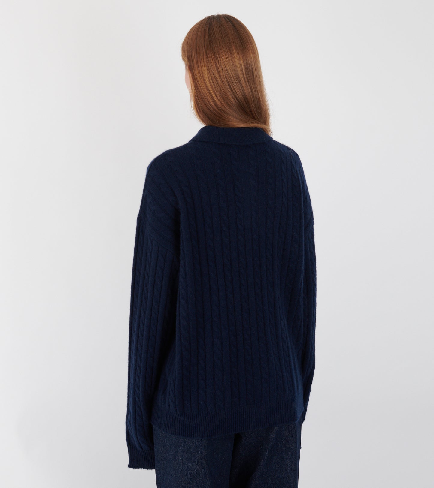 Cashmere Polo Navy