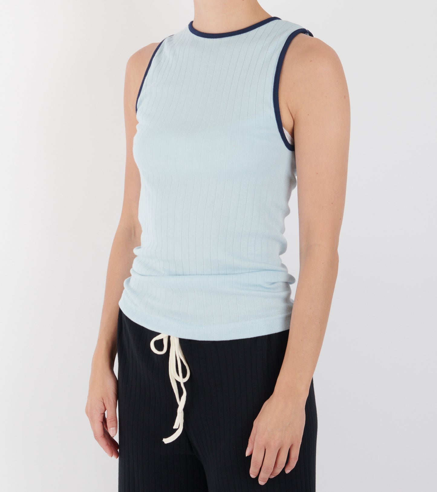 101 Tank Top Kontrast Light Blue/Marine