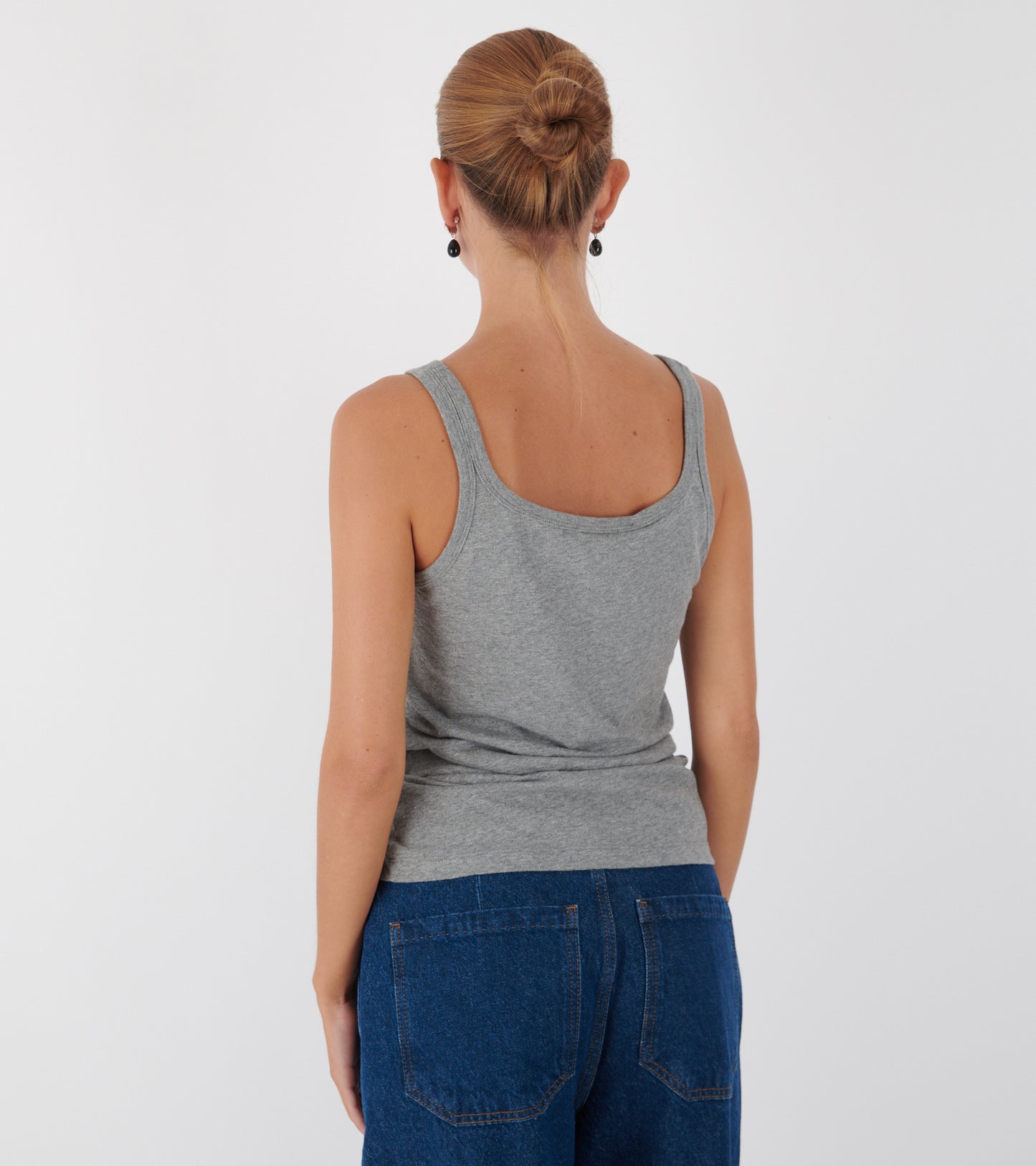 Mesh Tank Grey Melange