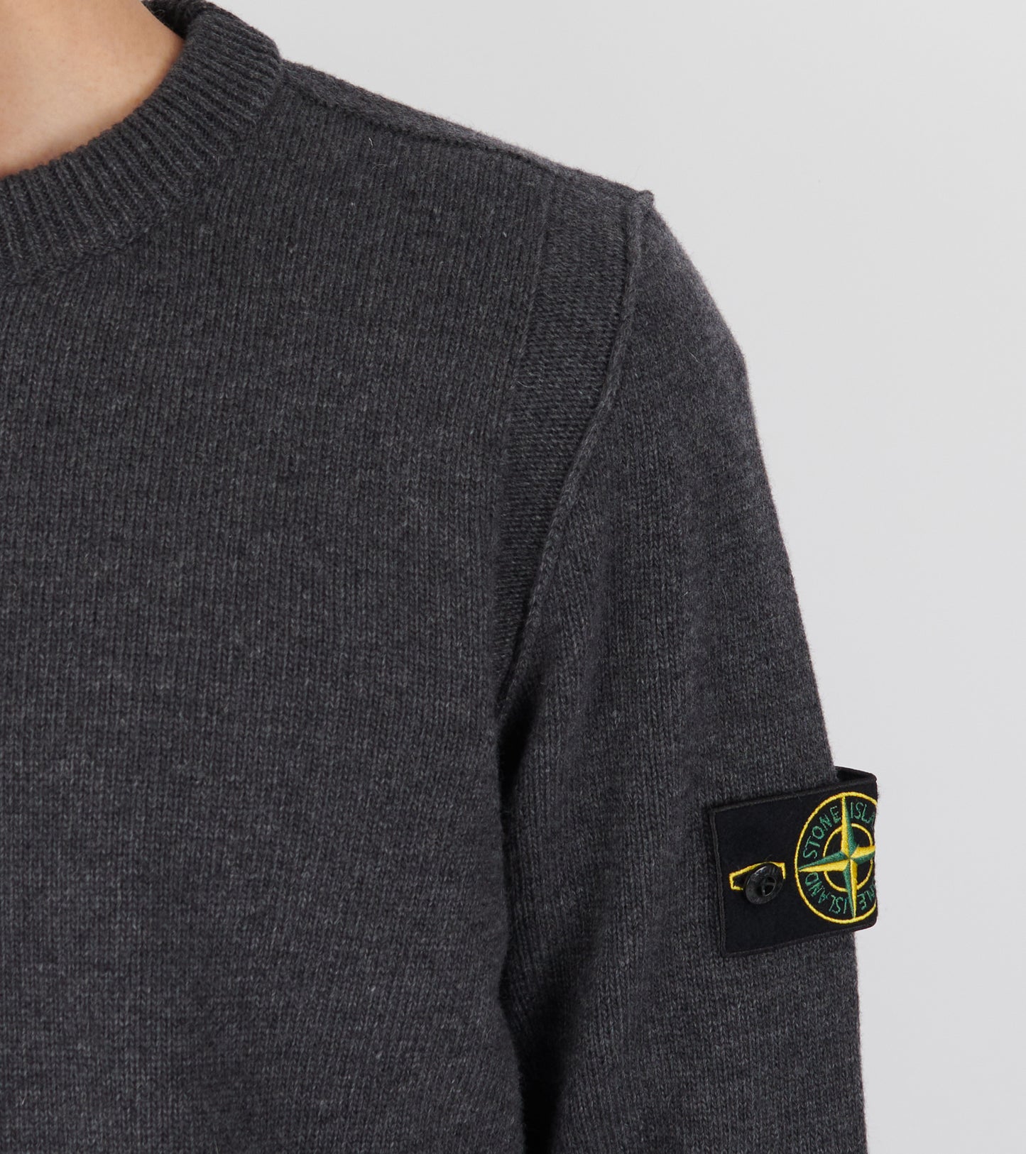 Virgin Wool Mix Knit Dark Grey