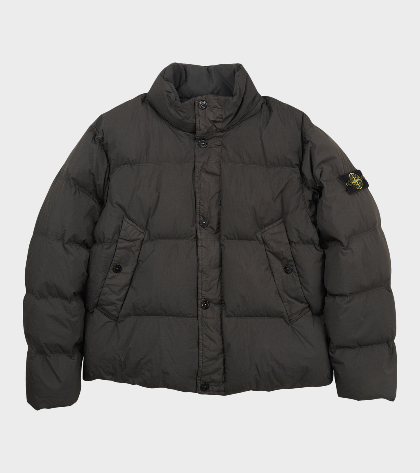 Garment Dyed Crinkle Reps NY Down Jacket Brown
