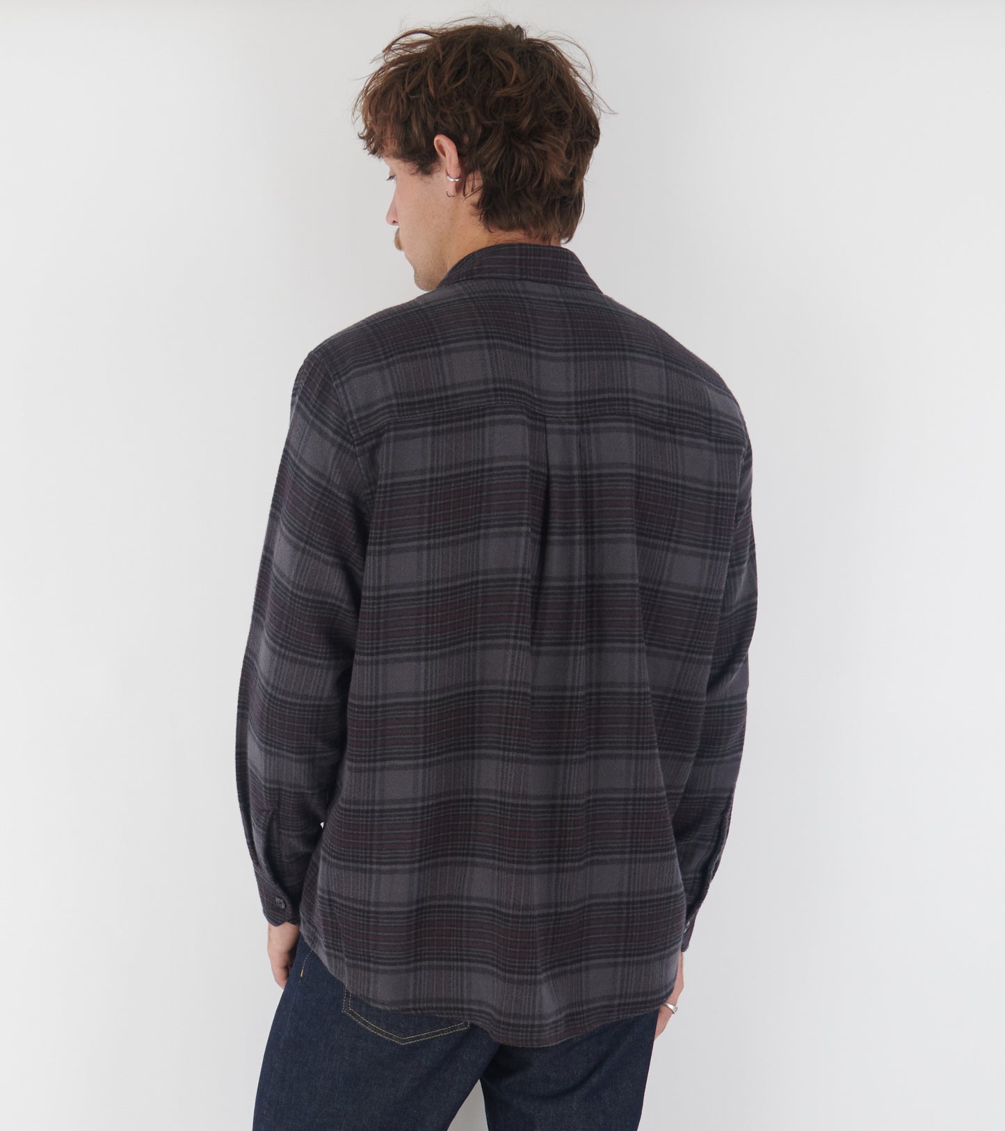 Above Shirt Faded Nocturne Check Flannel