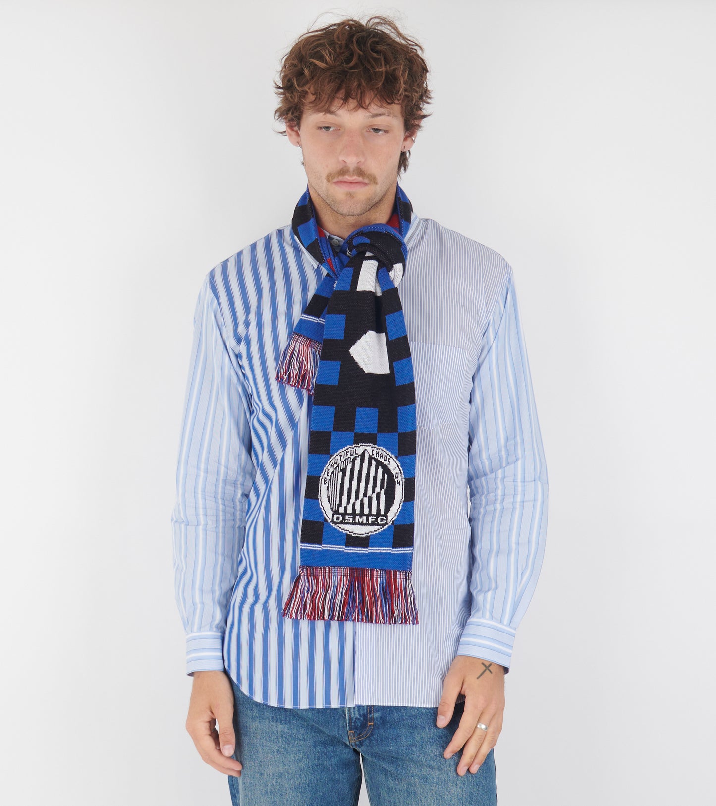 D.S.M.F.C Football Scarf Blue/Red/Black/White