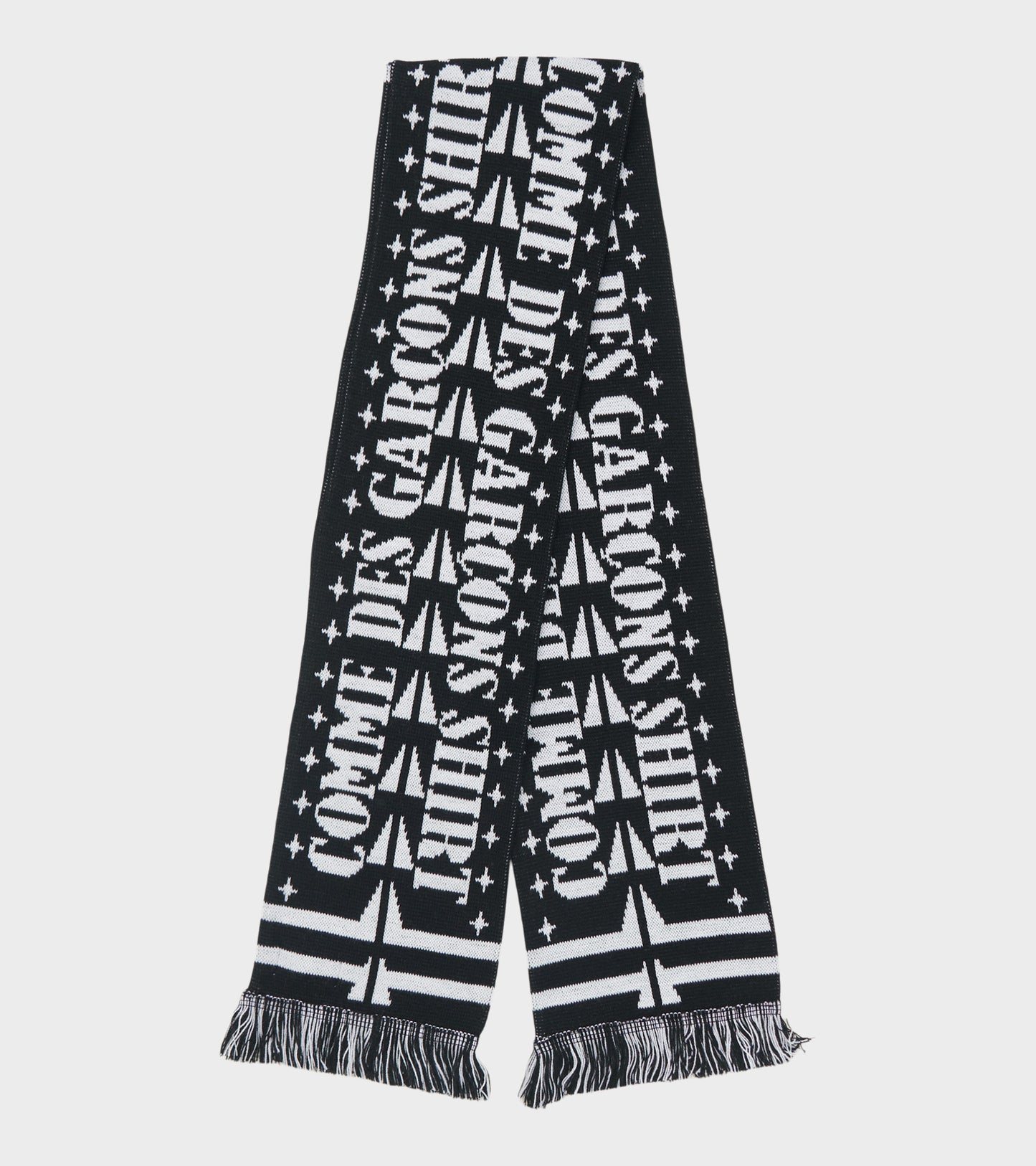 Mens Logo Scarf Black/White