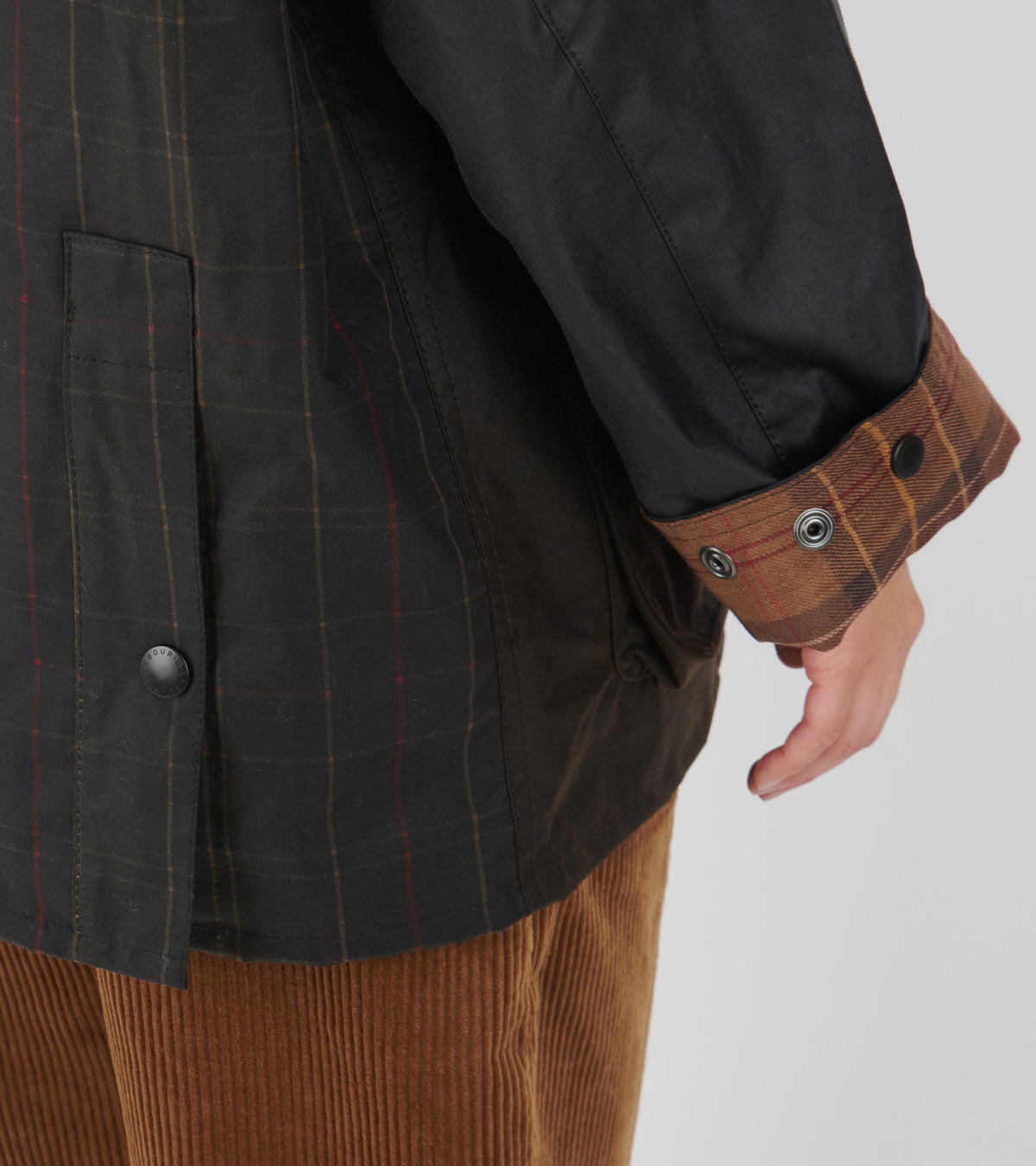 Patchwork OS Bedale Wax Jacket Tartan Mix
