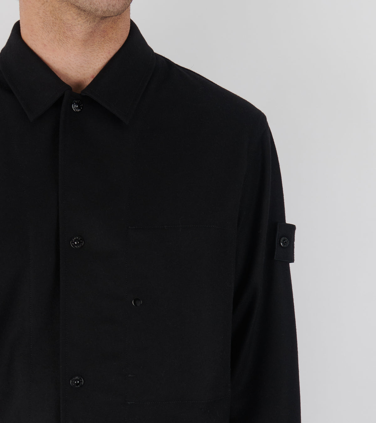 Ghost Wool Overshirt Black