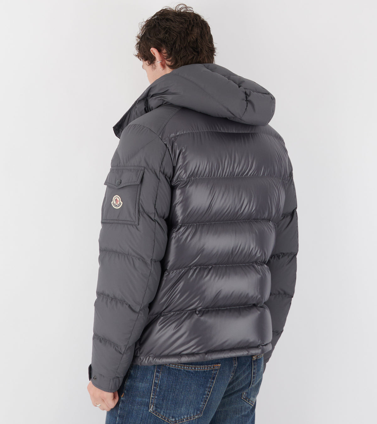 Maya Hooded Down Jacket Grey