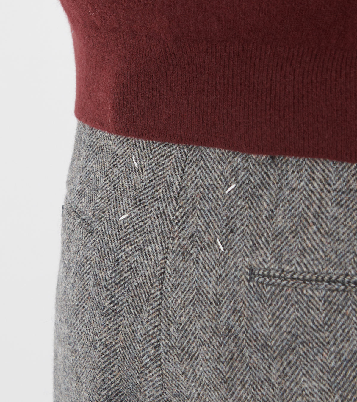 Wool Trousers Herringbone