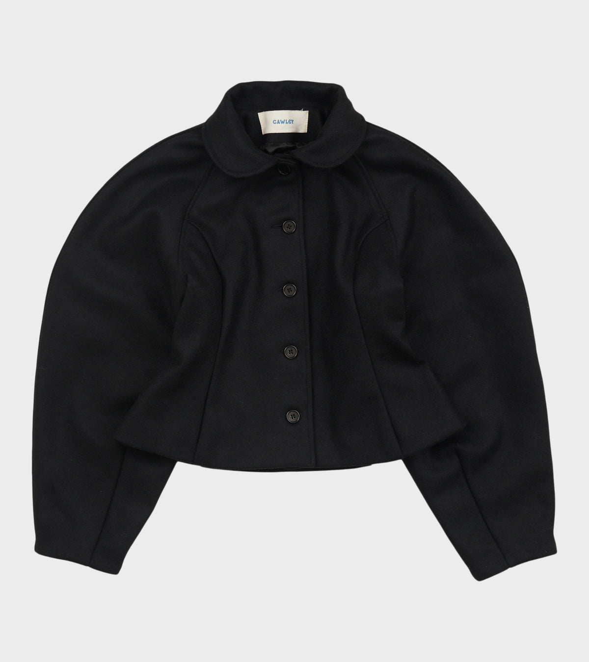 British Melton Wool Heidi Boned Jacket Black