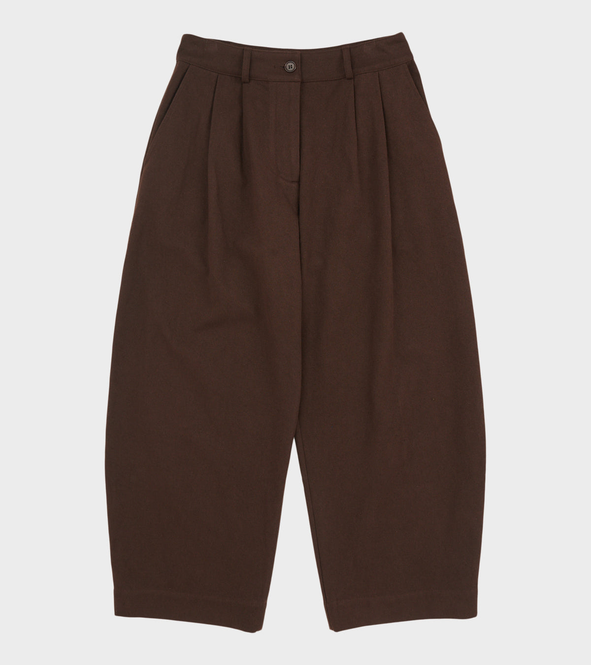 Japanese Cotton/Linen Gabardine Robyn Trouser Espresso