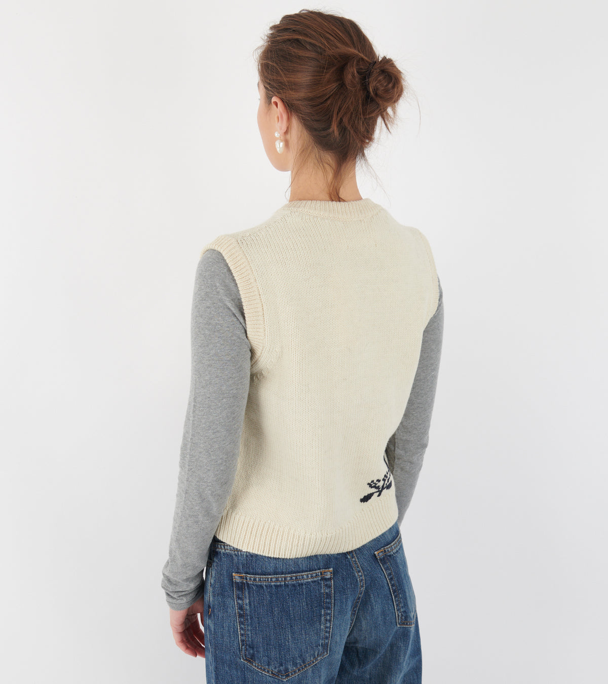 Macha Vest Mix Pure Ecru