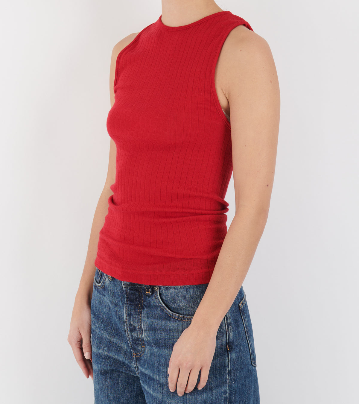 101 Wool Tank Top Red