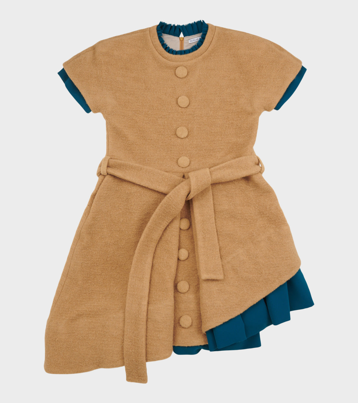 Diana Dress Turquoise/Brown