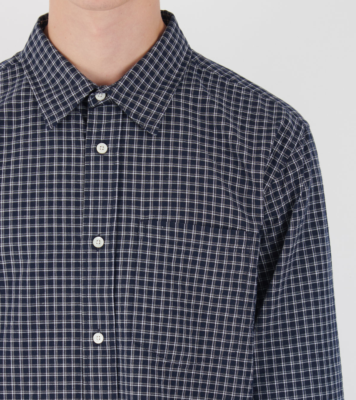 Kongshoved Check Relaxed Shirt Dark Navy Check