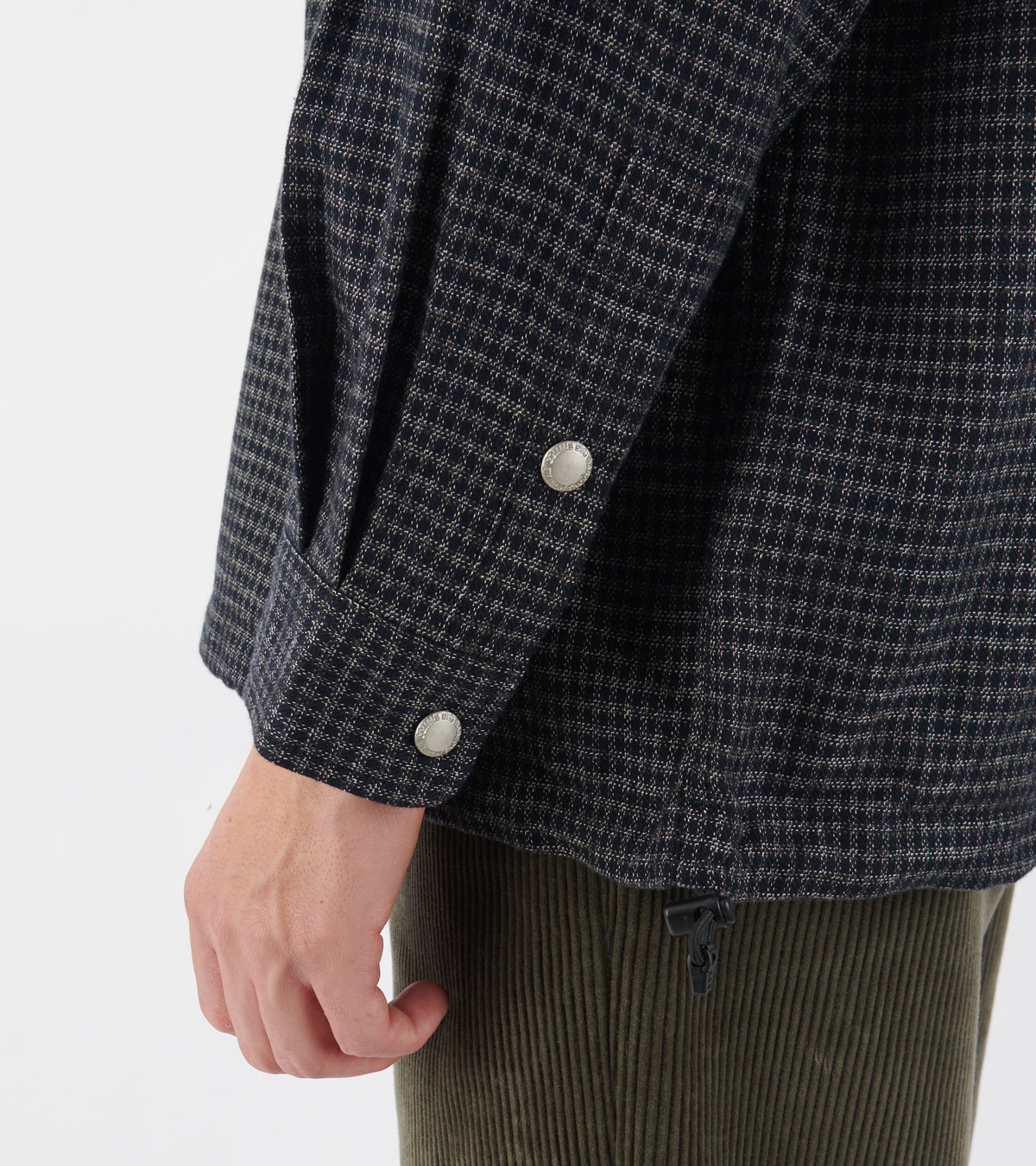 Checked Half Zip Shirt Blue