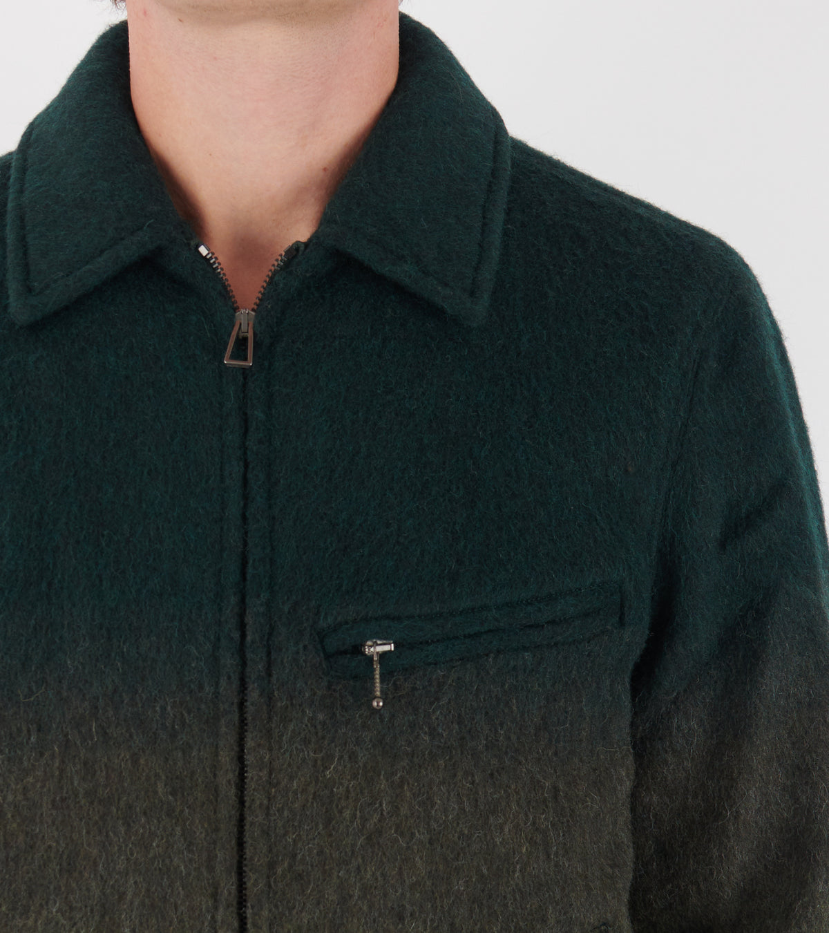 Harrington Wool Jacket Green