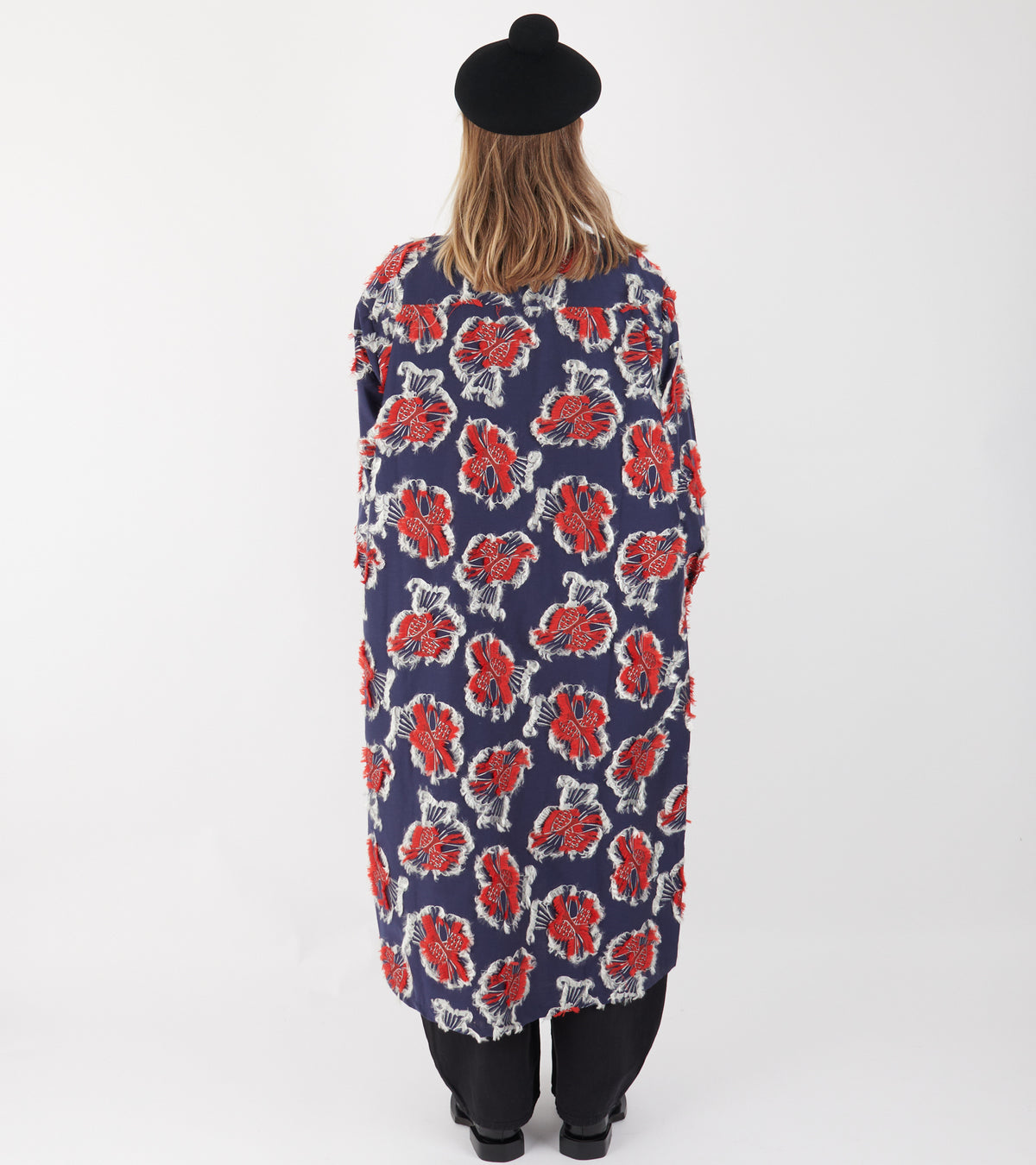 Archive-F302 Love You Dress Red Navy Birdy
