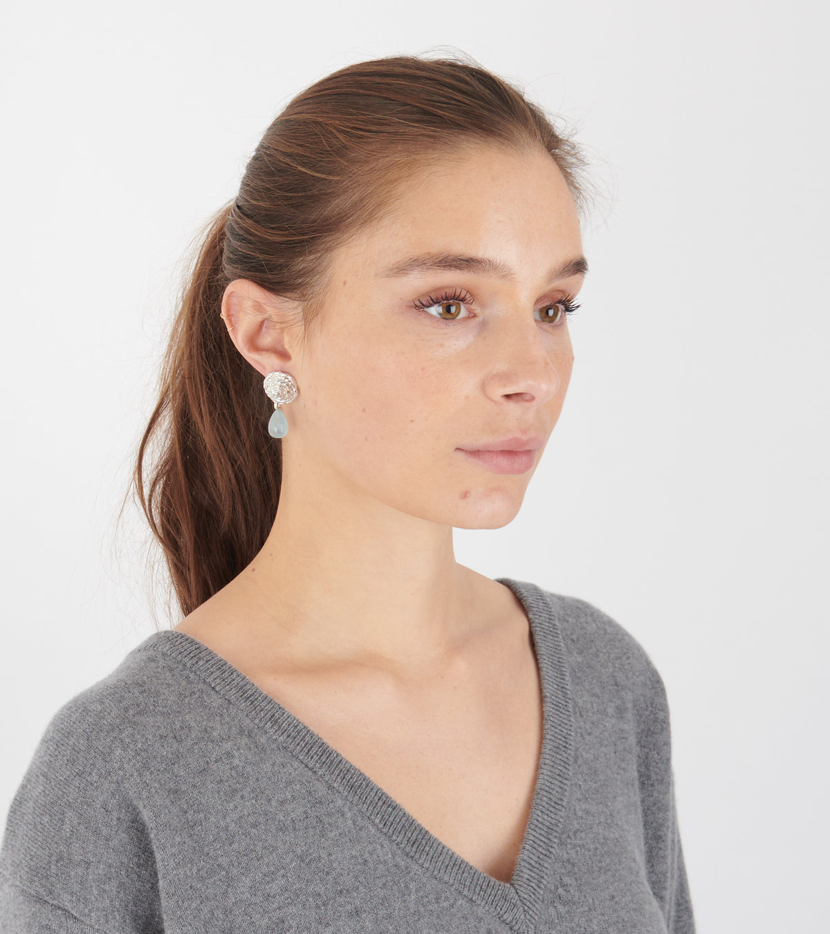 Breton Glacier Earrings Silver