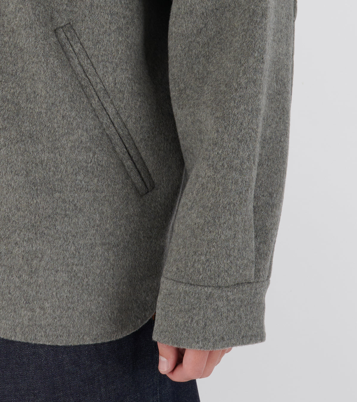 Cashmere Blend Overshirt Vintage Grey Mélange