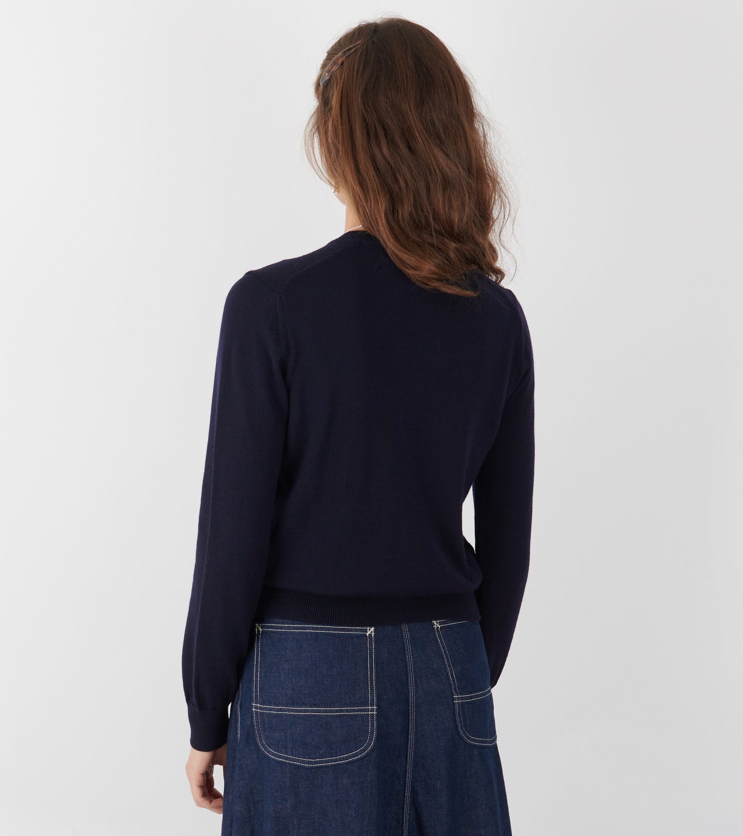 Bow Cardigan Navy