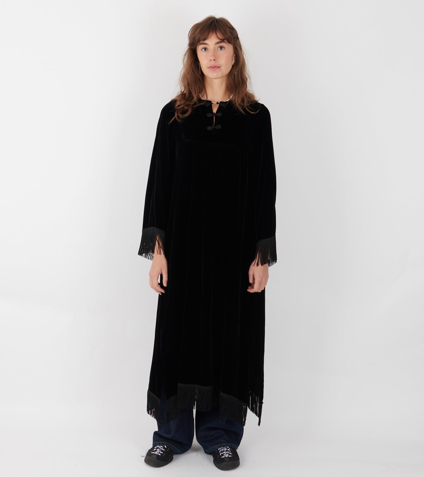 Carmen LS Long Dress Black