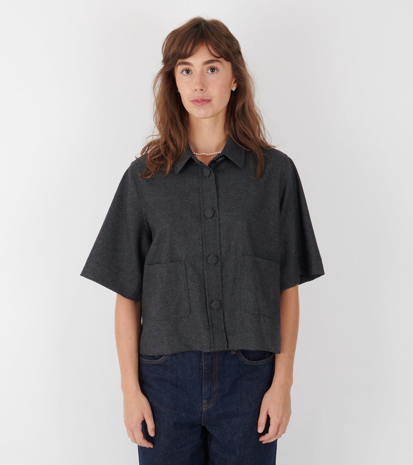 Amanda 2/4 Shirt Grey