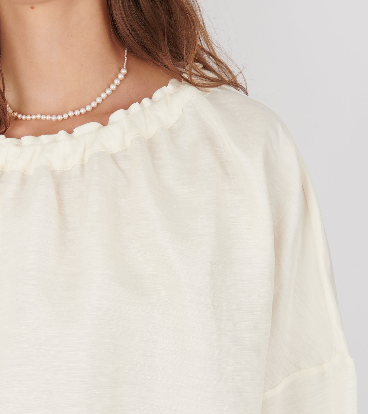 Magrethe LS Tie Top Milk