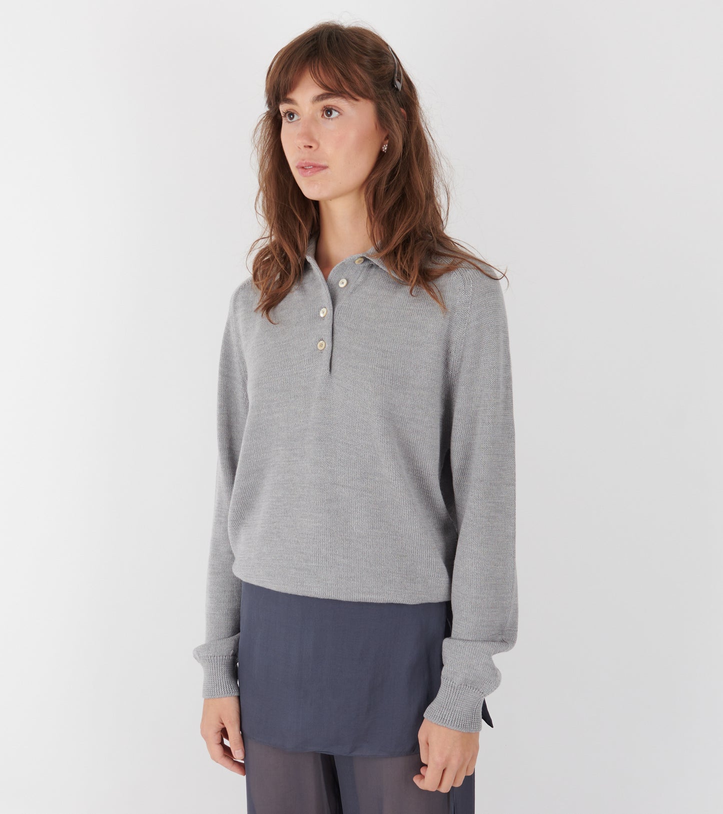 Lings Polo Knit Grey