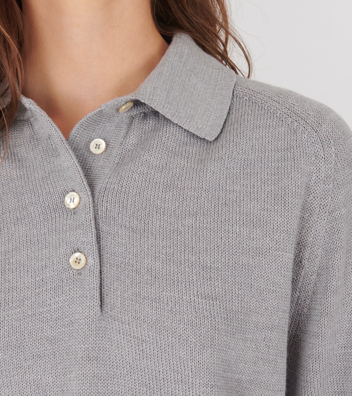 Lings Polo Knit Grey