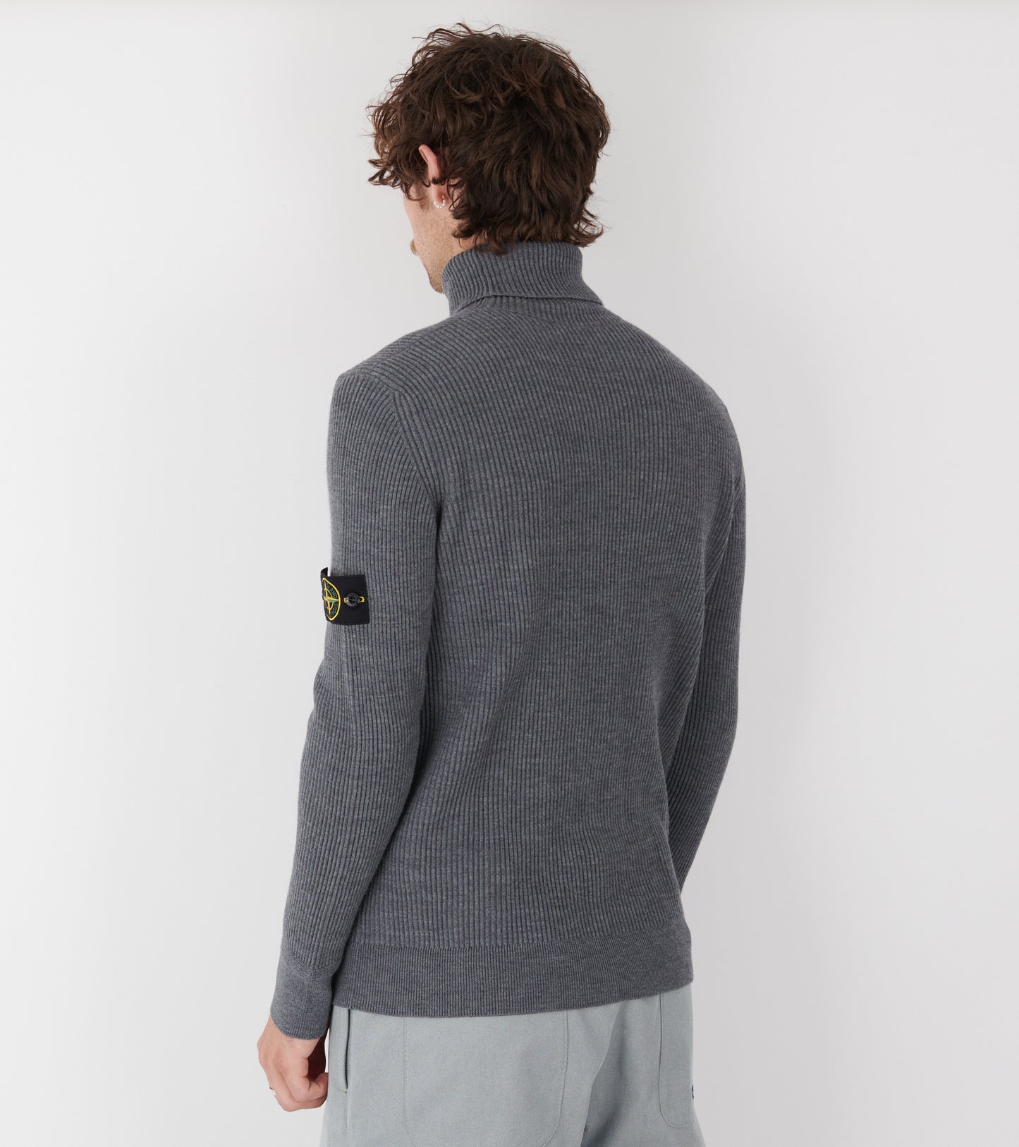 Turtleneck Wool Jumper Grey