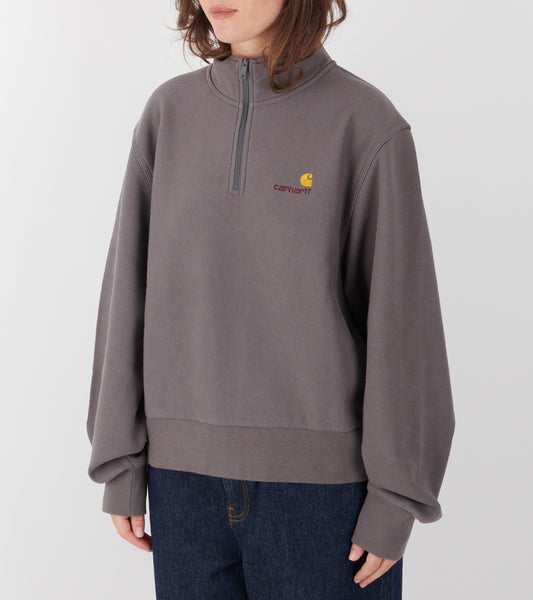 W American Script High Neck Sweat Porphyry