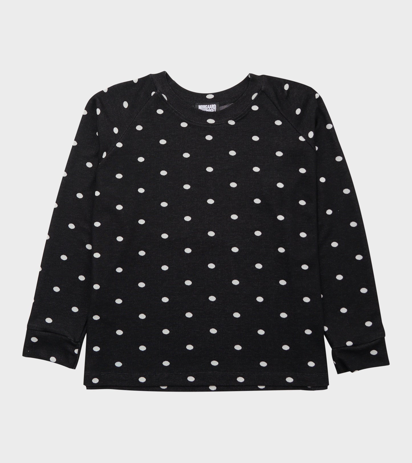 Jaquard Dot Sweat Black/Ecru