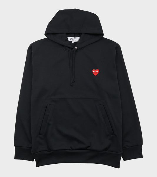 U Red Heart Hoodie Black