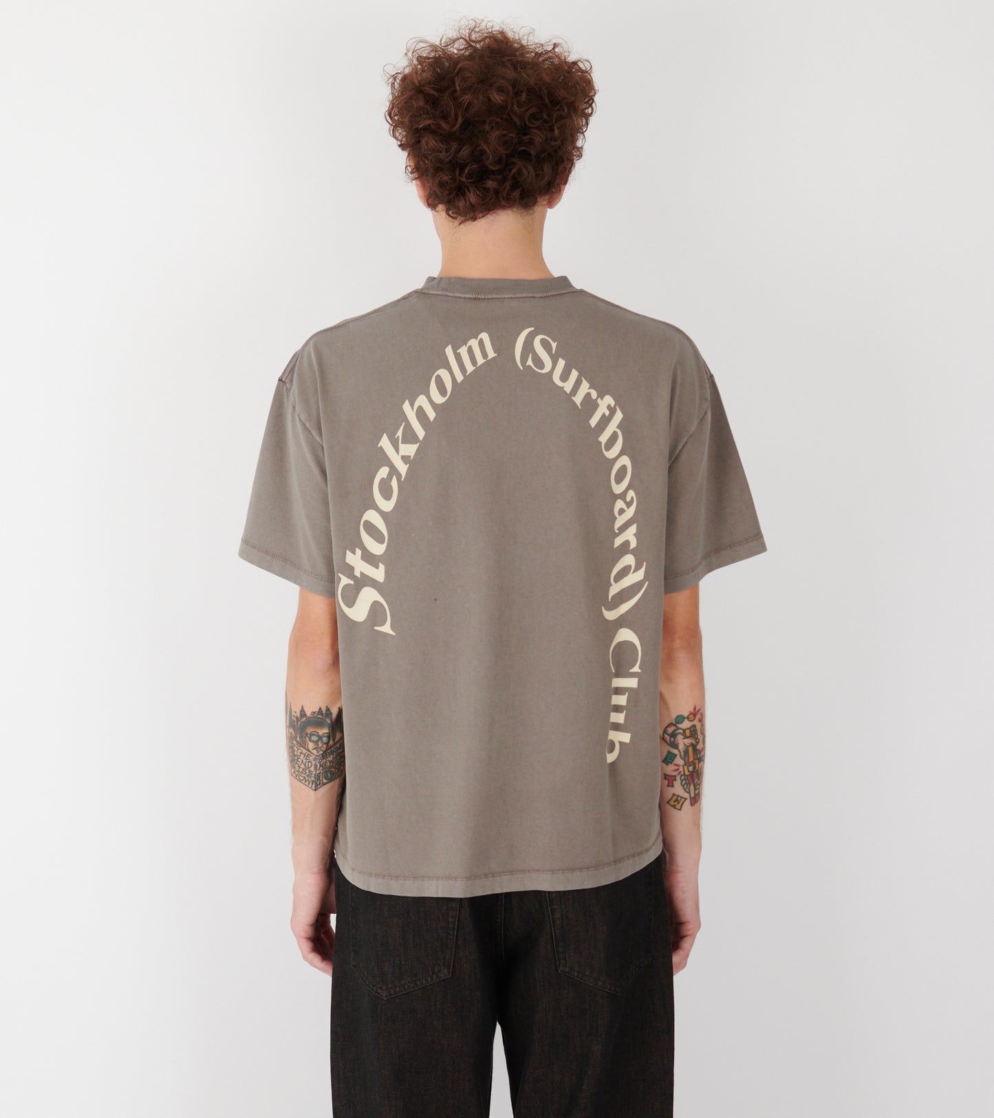 Back Logo Box Tee Earth Brown