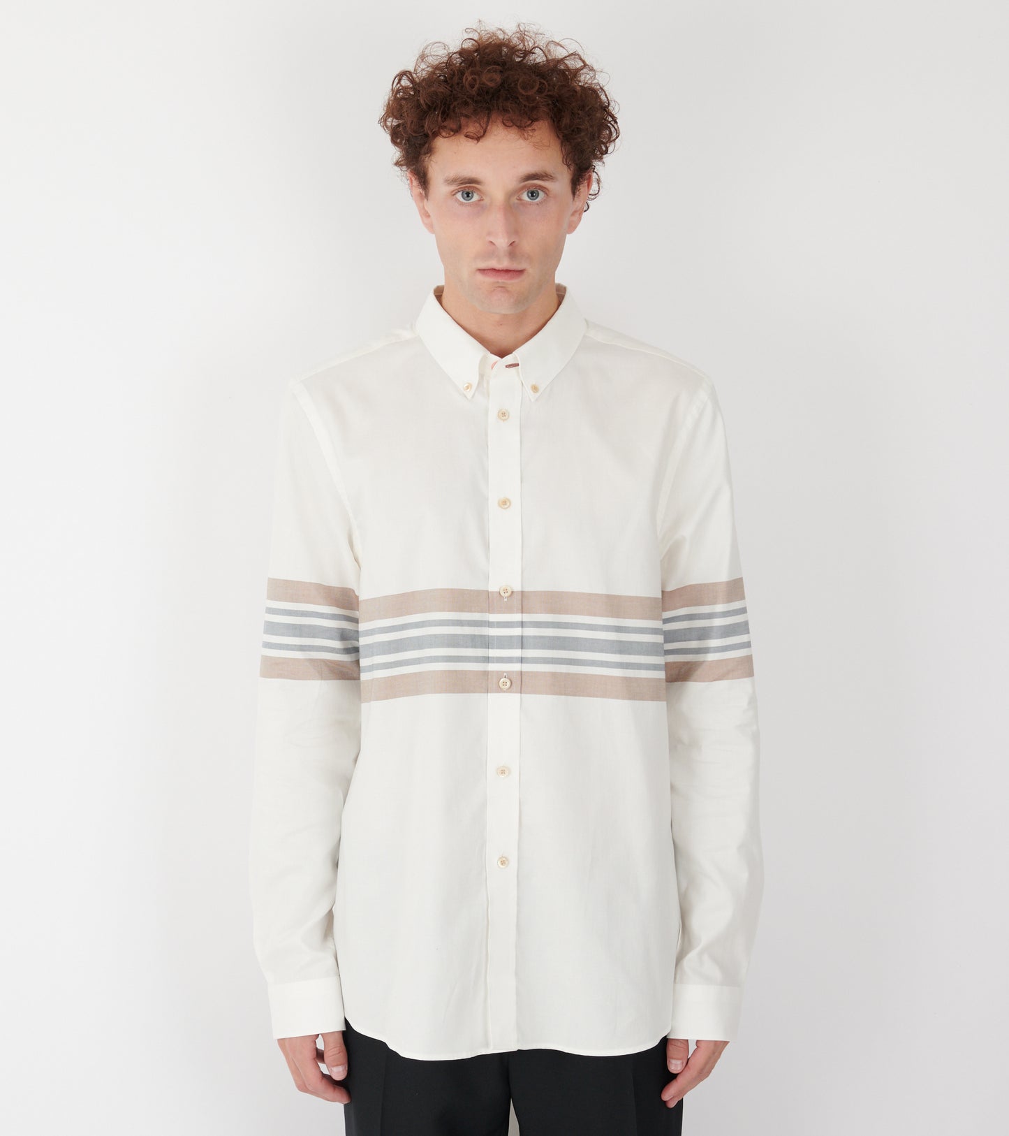 Striped Shirt White/Beige/Navy