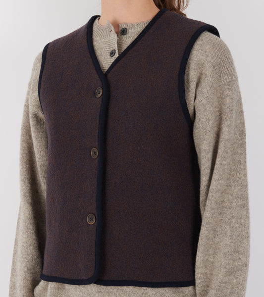 Hilda Vest Navy Melange