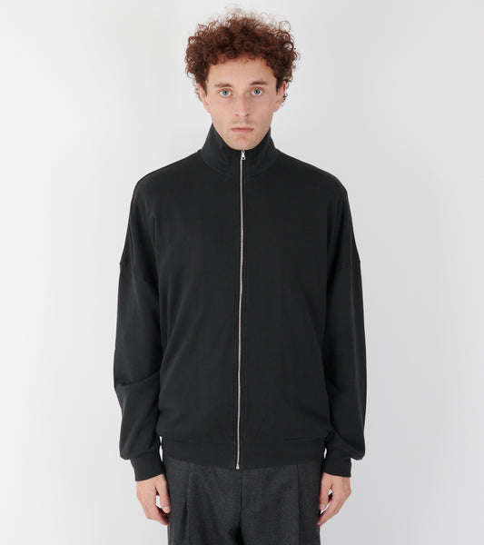 Super High Gauge Sweat Zip Blouson Ink Black
