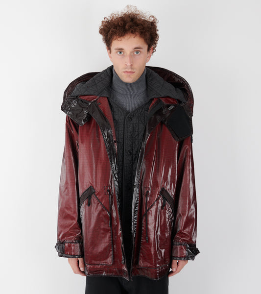 Uneven Ripstop Prismatico Jacket Dark Red